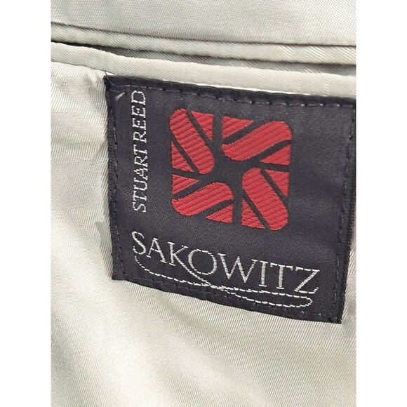 Green Suede Mens Vintage Stuart Reed Sakowitz Sports Coat Size 40 Medium - Picture 8 of 9